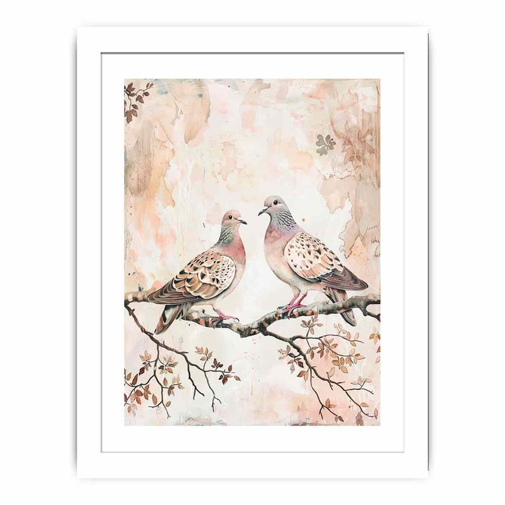 Turtle Doves Streched canvas