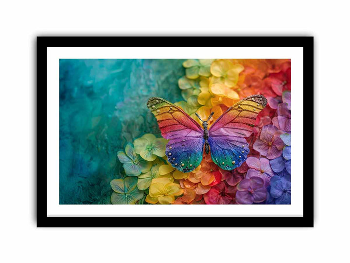 Rainbow Butterfly  Art Print