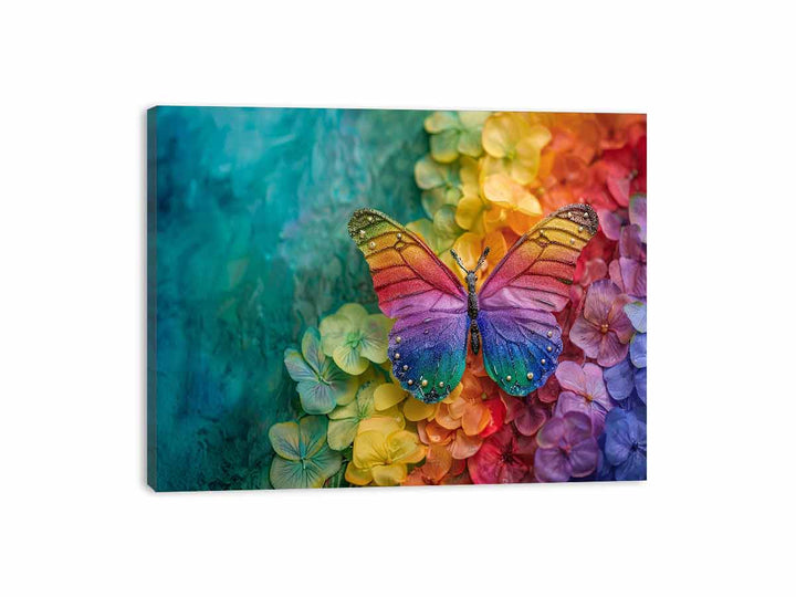 Rainbow Butterfly Canvas Print