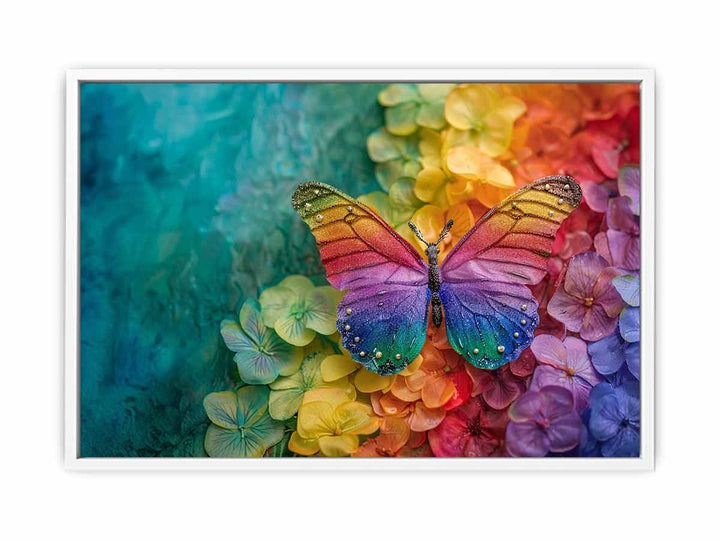 Rainbow Butterfly Framed Print