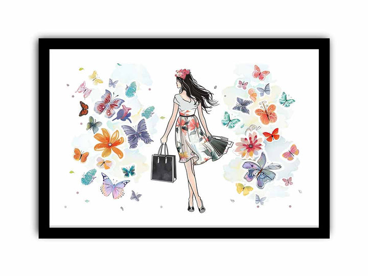 Butterfly Girl  Art Print