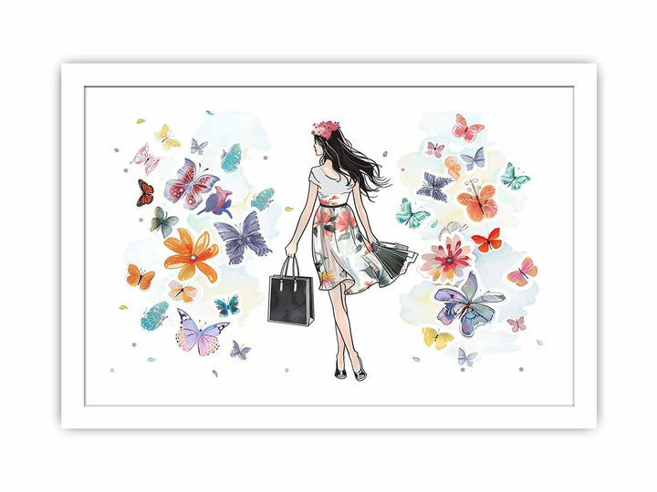 Butterfly Girl Streched canvas