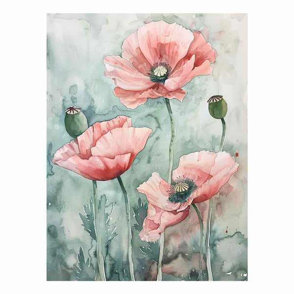 Watercolor Poppies