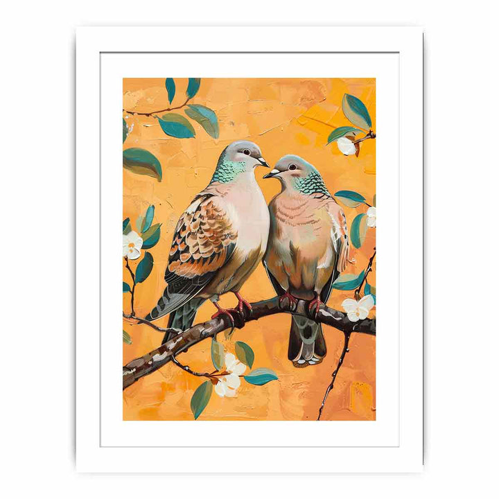 Turtle Doves Streched canvas