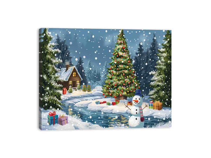 Christmas Landscape Canvas Print