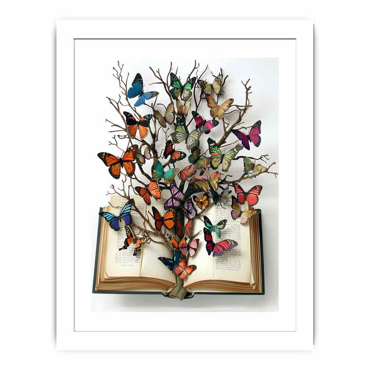 Butterfly Book Streched canvas