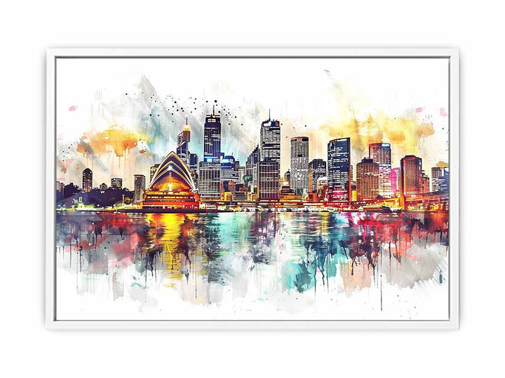 Sydney Skyline Framed Print