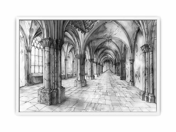 The Gothic Hall  Framed Print