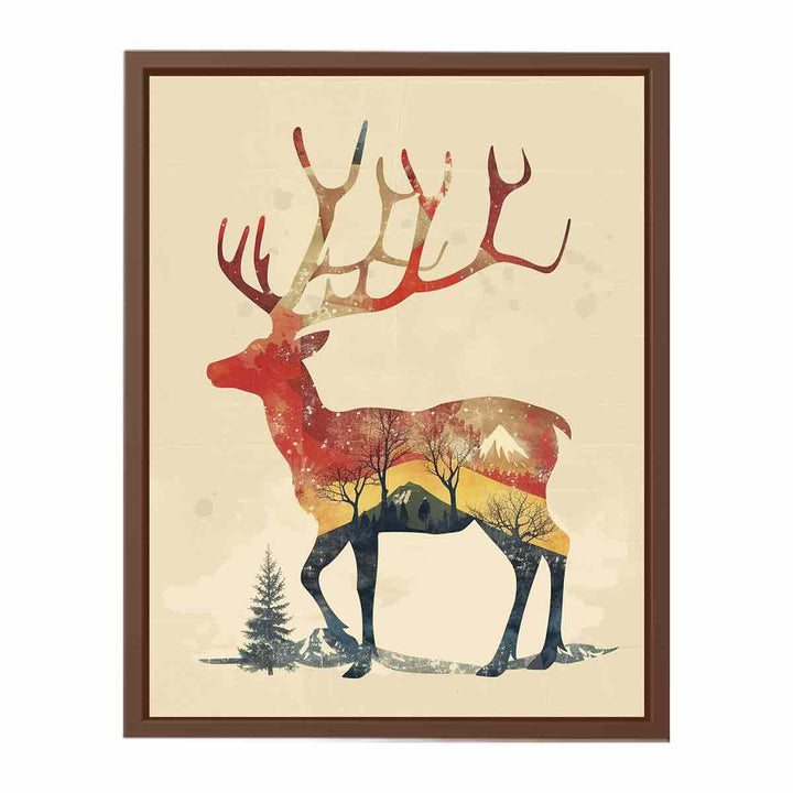 Retro Reindeer   Poster