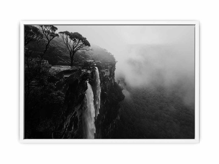 Blue Mountain Waterfall Framed Print
