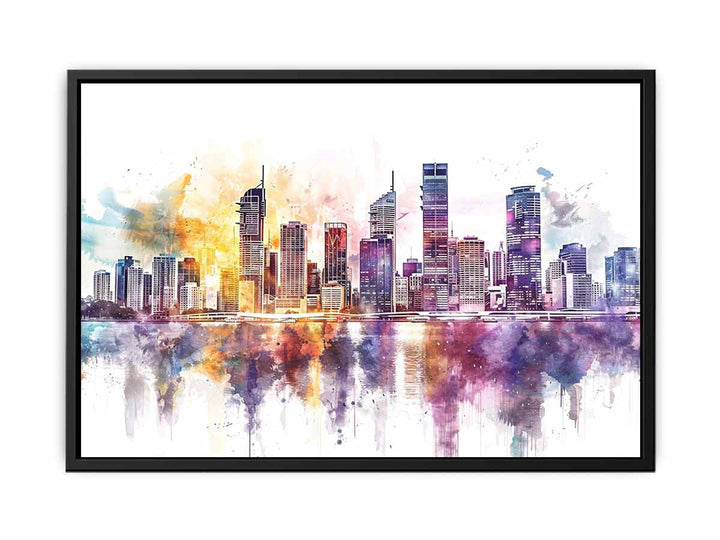 Brisbane Skyline   Painting