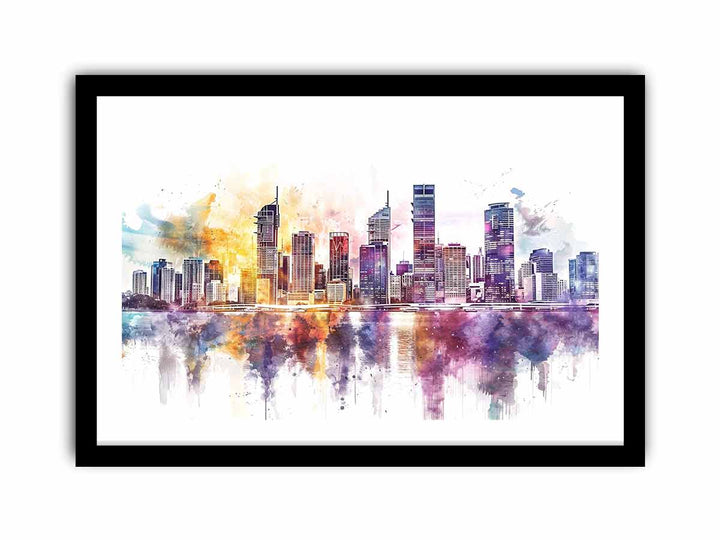 Brisbane Skyline   Art Print