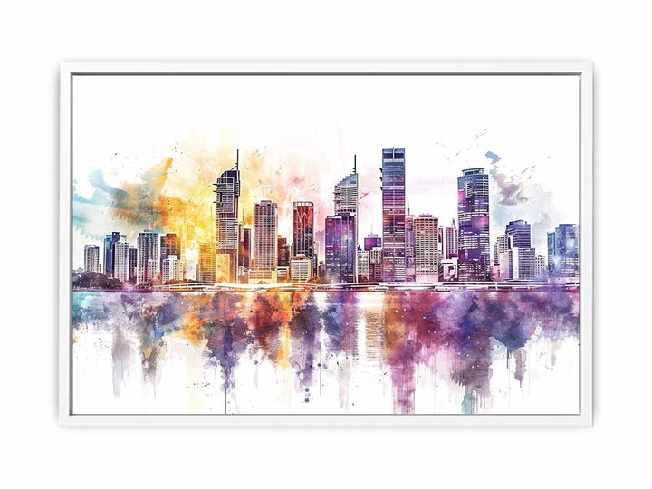 Brisbane Skyline  Framed Print