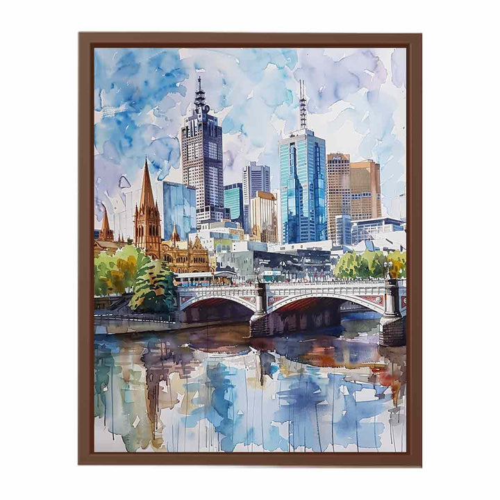 Melbourne Skyline   Poster