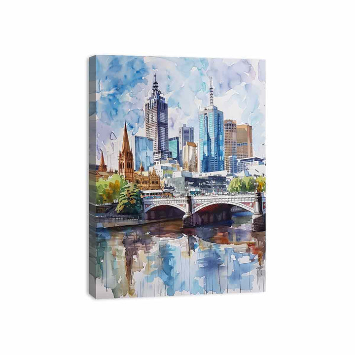 Melbourne Skyline  Canvas Print
