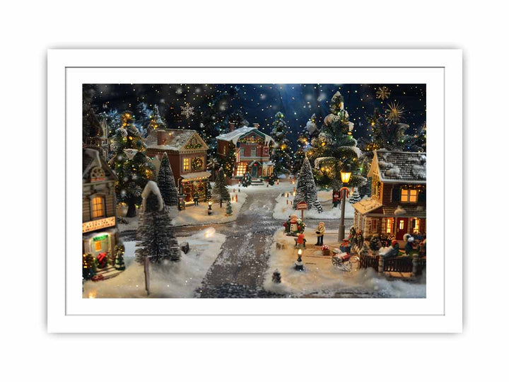 Christmas Town Streched canvas