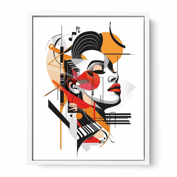 Abstract Face Framed Print