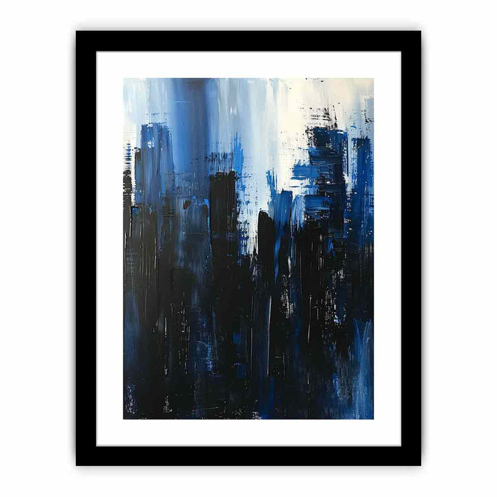 Abstract Skyline Blue  Art Print