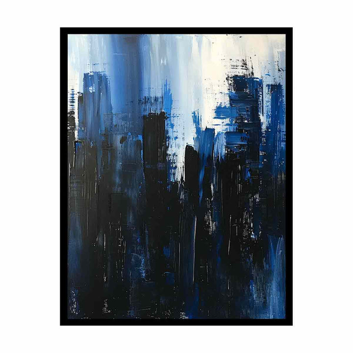 Abstract Skyline Blue  Painting