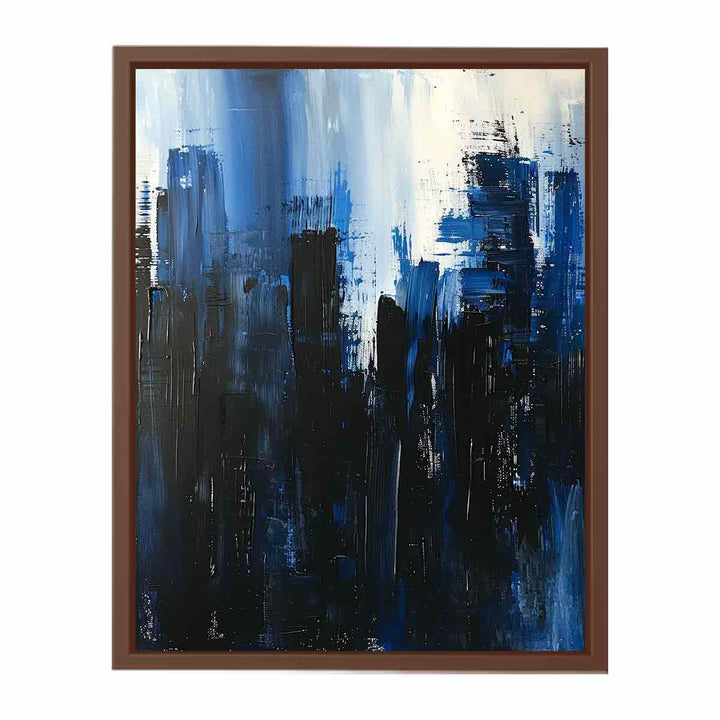 Abstract Skyline Blue  Poster