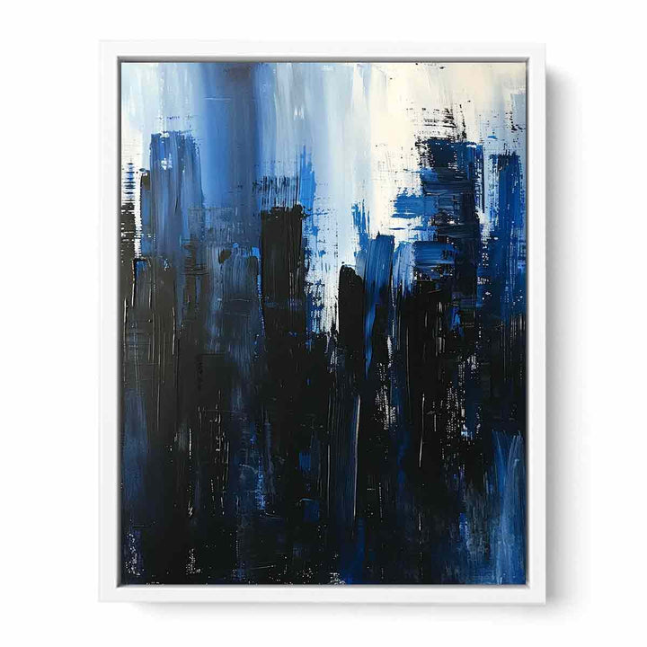 Abstract Skyline Blue Framed Print
