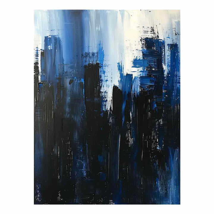 Abstract Skyline Blue