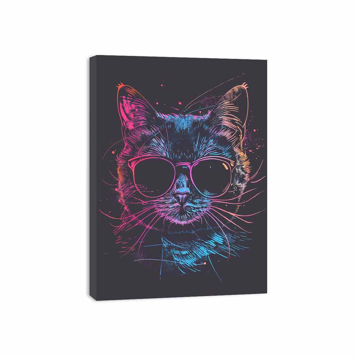 Retro cat Canvas Print