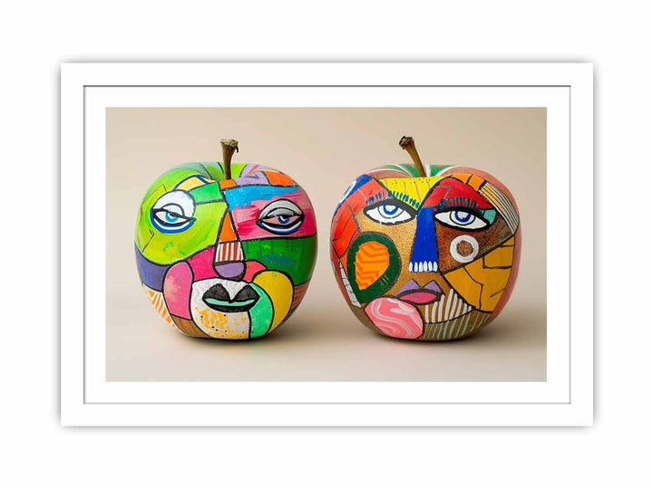 Two Apples Streched canvas