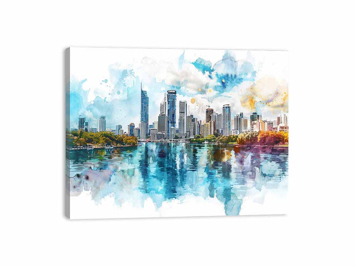Brisbane Skyline Canvas Print