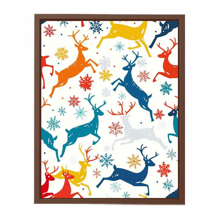 Colorful Deers  Poster