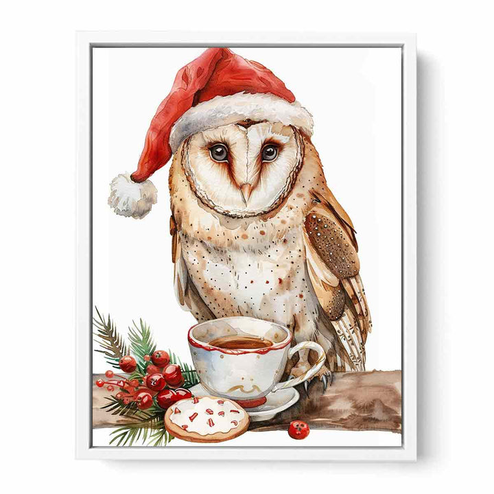 Festive Owl Framed Print