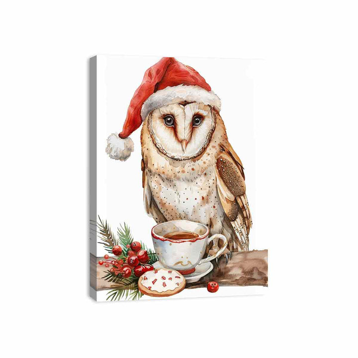 Festive Owl Canvas Print