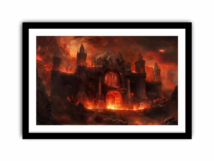 Castle in Hell  Art Print