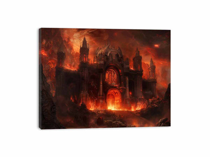 Castle in Hell Canvas Print