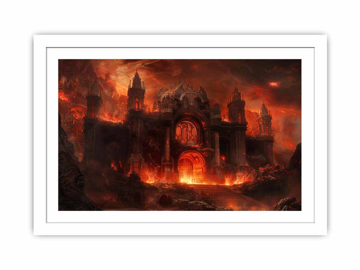 Castle in Hell Streched canvas