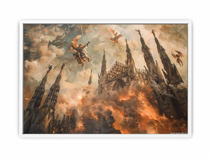 Fire demons Framed Print