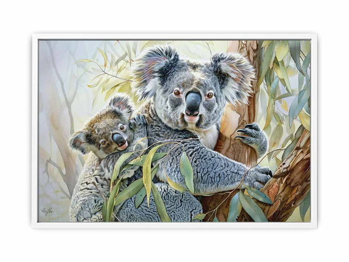 Koala Cute Baby Framed Print