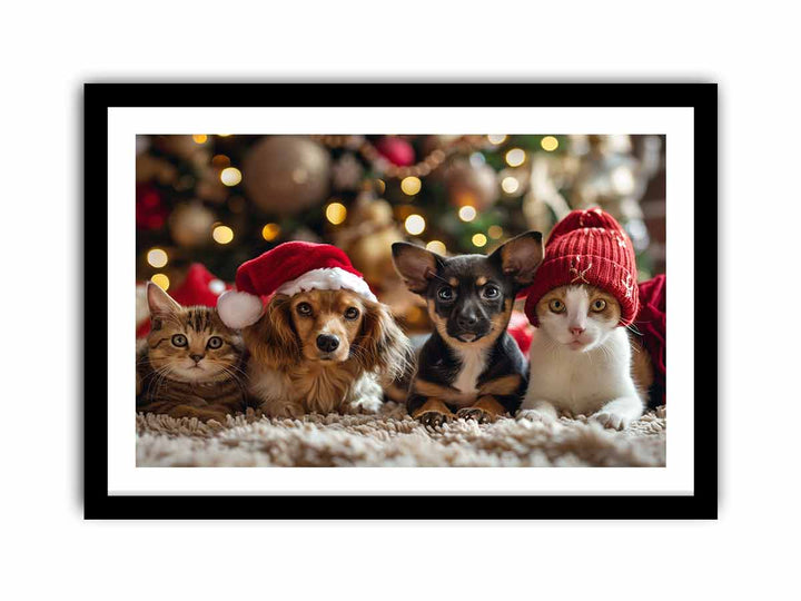 Festive Animals  Art Print