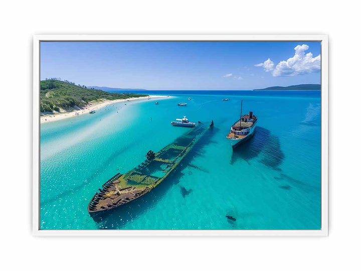 Tangalooma Wrecks  Framed Print