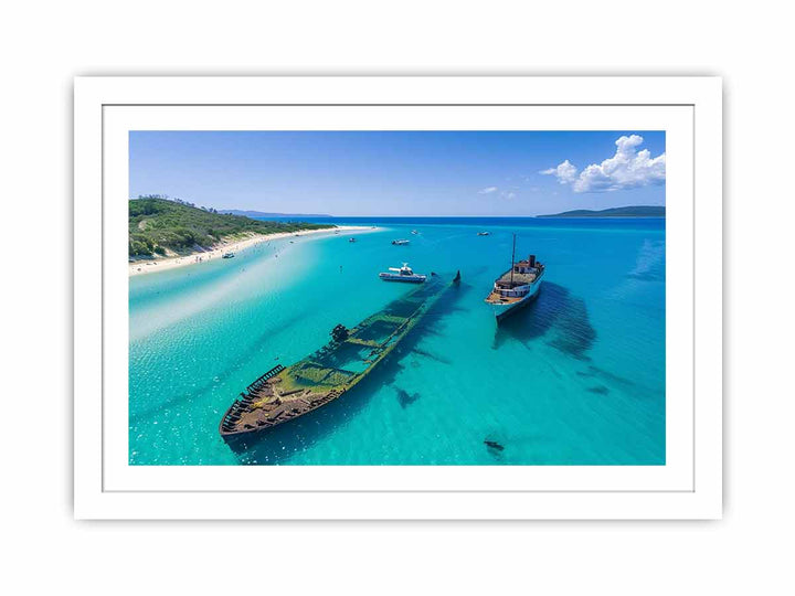 Tangalooma Wrecks  Streched canvas