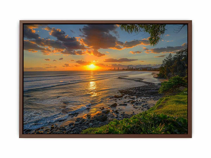 Sunset at Burleigh Heads  Poster