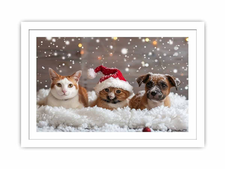 Festive Animals  Streched canvas