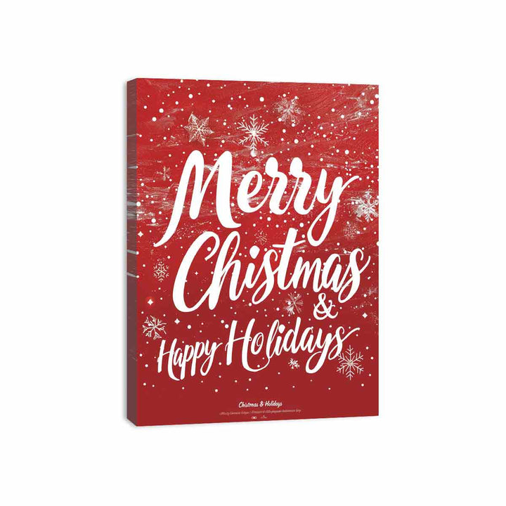 Merry Christmas & Happy Holidays Canvas Print