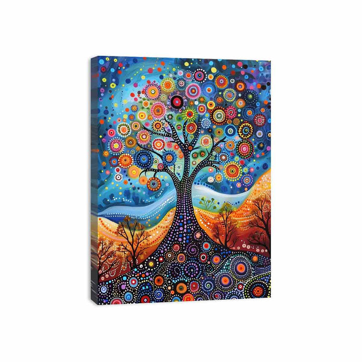 Dot Tree  Canvas Print