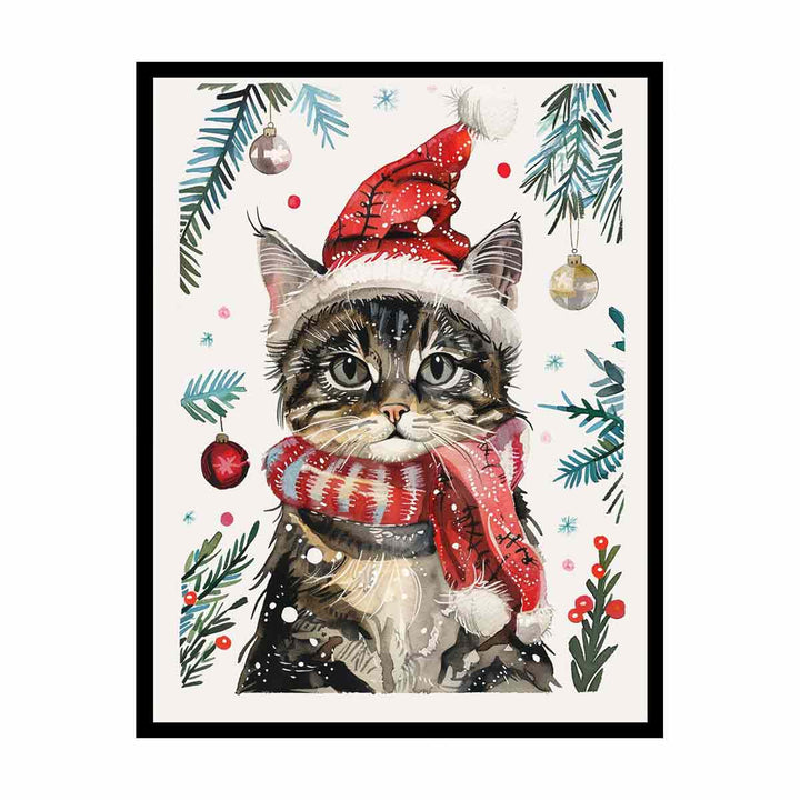 Festive Cat  Painting