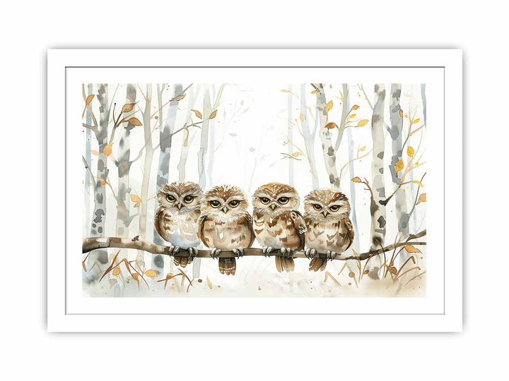 Owl Party Streched canvas