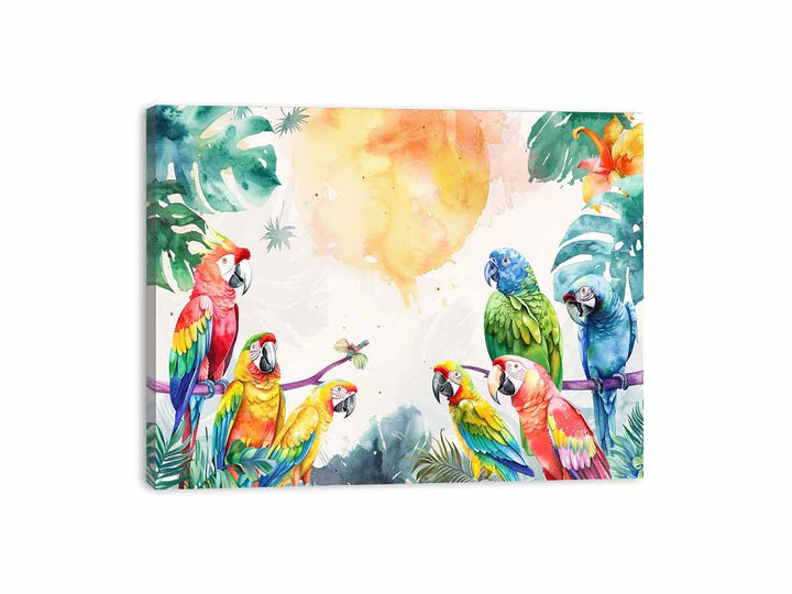 Parrots  Canvas Print