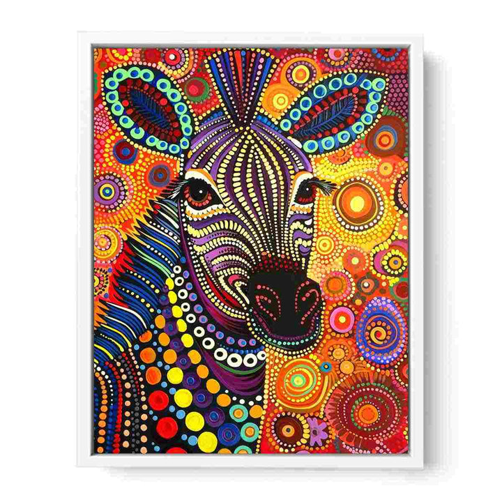 Colorful Zebra  Framed Print