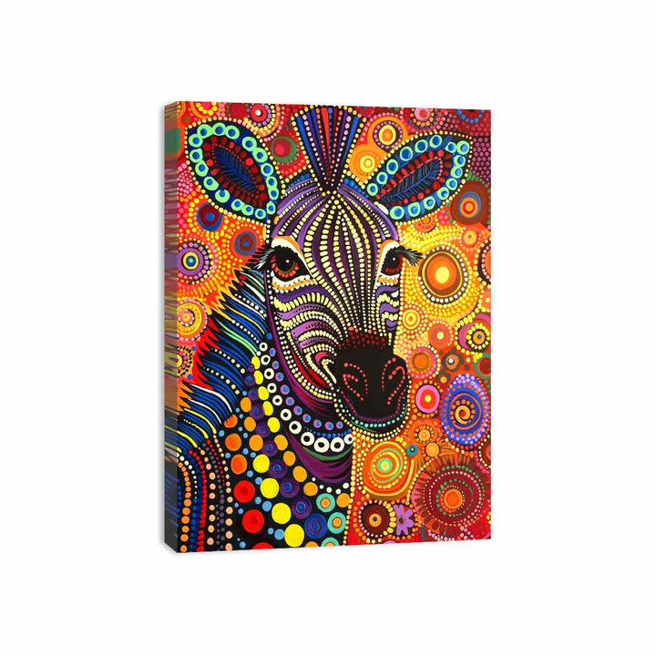 Colorful Zebra  Canvas Print