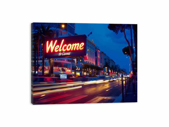 Welcome to Cannes Canvas Print